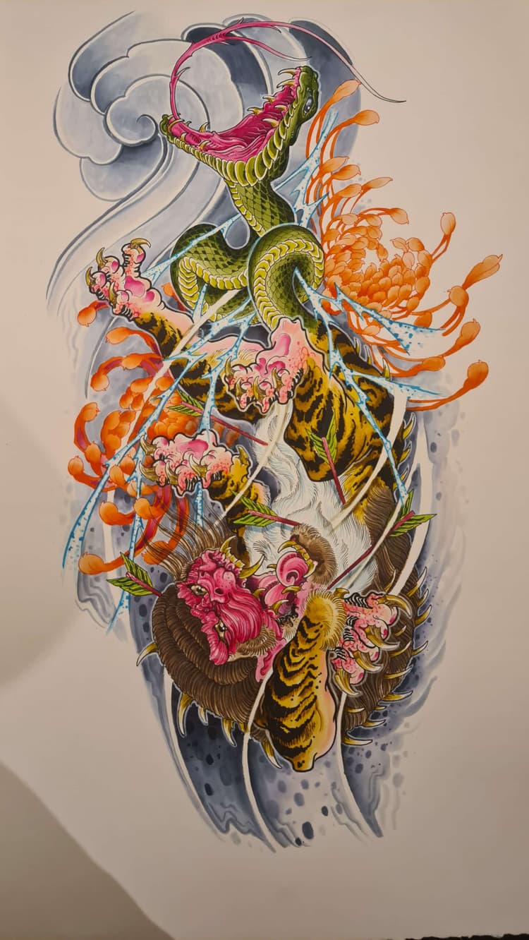 tatouage neo-japonais, tatouage neo-japonais strasbourg